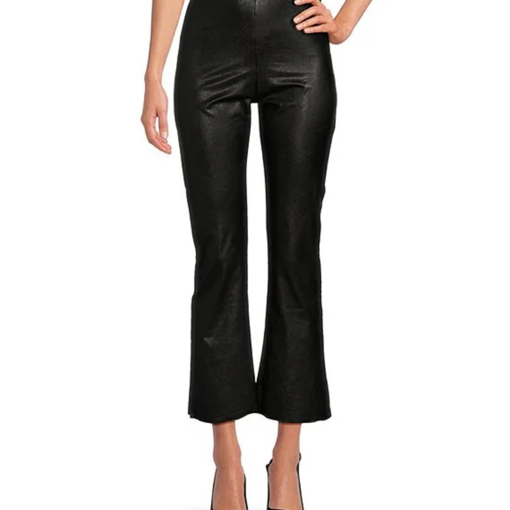 Commando Faux Leather Black Cropped Pants